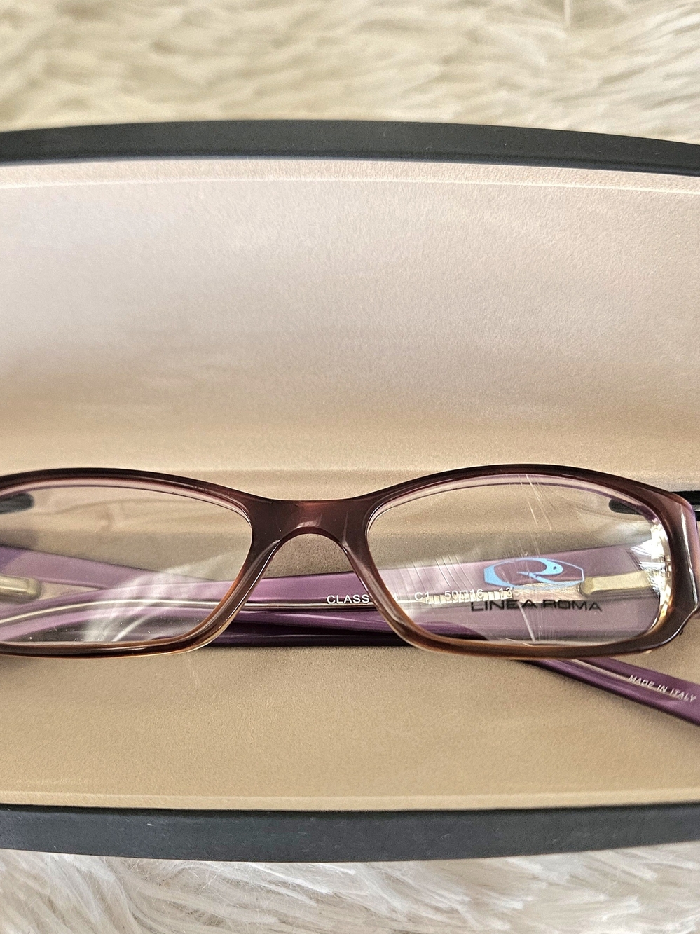 Linea Roma Wine Eyeglass Frames Spring Hinge Made in Italy 50-16-135